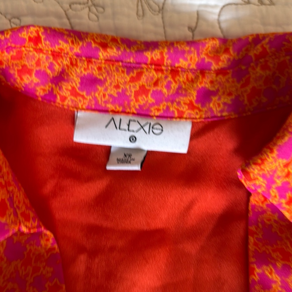 Alexis x Target Red and Orange Floral Mini Dress - Picture 4 of 6